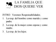LA FAMILIA QUE DIOS QUIERE VER