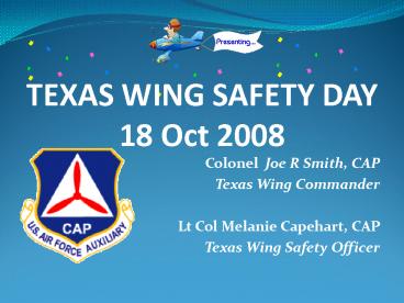 Colonel Joe R Smith, CAP