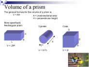 Volume of a prism