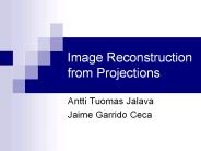 Image Reconstruction from Projections PowerPoint PPT Presentation