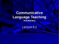 Communicative Language Teaching Vocabulary PowerPoint PPT Presentation