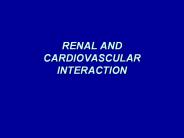 RENAL AND CARDIOVASCULAR INTERACTION