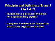 Principles and Definitions (R and J Chs 1