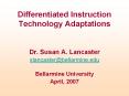 Differentiated Instruction Technology Adaptations PowerPoint PPT Presentation