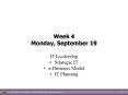 Week 4 Monday, September 19 PowerPoint PPT Presentation
