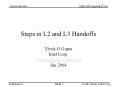 Steps in L2 and L3 Handoffs PowerPoint PPT Presentation