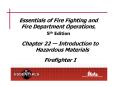 Essentials of Fire Fighting and Fire Department Operations, PowerPoint PPT Presentation
