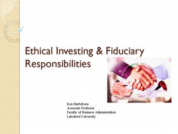 Ethical Investing