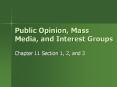 Public Opinion, Mass Media, and Interest Groups PowerPoint PPT Presentation