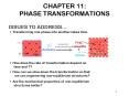 CHAPTER 11: PHASE TRANSFORMATIONS PowerPoint PPT Presentation