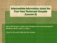 Which NT Gospel contains the Sermon on the Mount?  (Matthew; Mark; Luke; John)   Answer PowerPoint PPT Presentation
