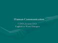 Human Communication PowerPoint PPT Presentation