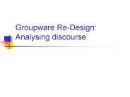 Groupware Re-Design: Analysing discourse