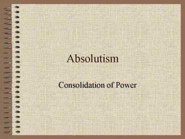 Absolutism