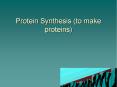 Protein Synthesis (to make proteins) PowerPoint PPT Presentation