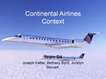 Continental Airlines Context