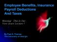 Employee Benefits, Insurance PowerPoint PPT Presentation