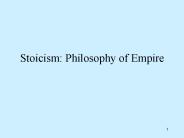 Stoicism: Philosophy of Empire