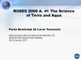 ROSES 2009 A. 41 The Science of Terra and Aqua PowerPoint PPT Presentation