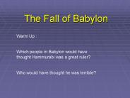 The Fall of Babylon