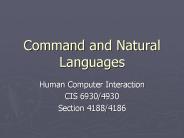 Command and Natural Languages