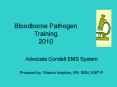 Bloodborne Pathogen Training 2010 PowerPoint PPT Presentation