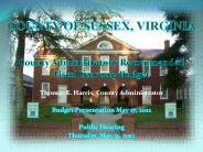 COUNTY OF SUSSEX, VIRGINIA