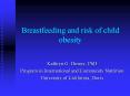 Breastfeeding and risk of child obesity PowerPoint PPT Presentation