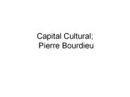 Capital Cultural;  Pierre Bourdieu