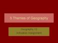 5 Themes of Geography PowerPoint PPT Presentation