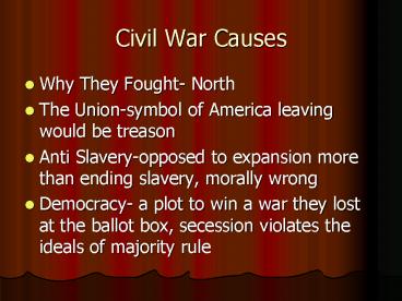 Civil War Causes