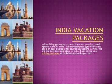 india vacation packages