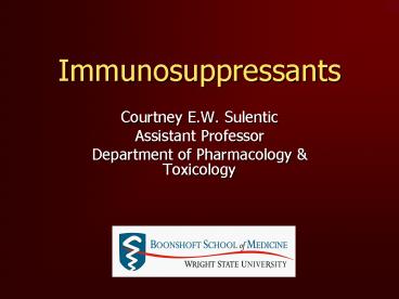 Immunosuppressants