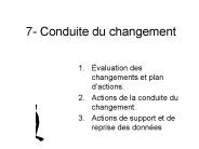 7- Conduite du changement