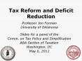 Tax Reform and Deficit Reduction PowerPoint PPT Presentation