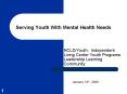 Serving Youth With Mental Health Needs PowerPoint PPT Presentation