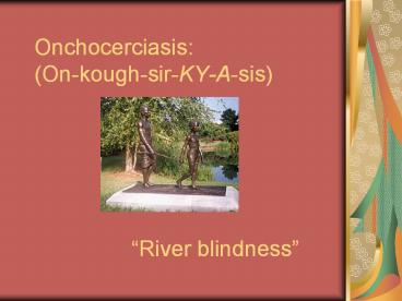 Onchocerciasis:         (On-kough-sir-KY-A-sis)           