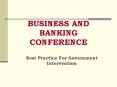 BUSINESS AND BANKING CONFERENCE PowerPoint PPT Presentation