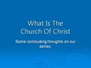 What Is The Church Of Christ