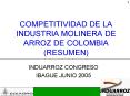 COMPETITIVIDAD DE LA INDUSTRIA MOLINERA DE ARROZ DE COLOMBIA (RESUMEN) PowerPoint PPT Presentation