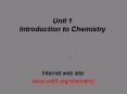 Unit 1 Introduction to Chemistry PowerPoint PPT Presentation