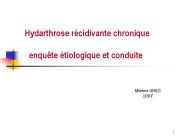 Hydarthrose r