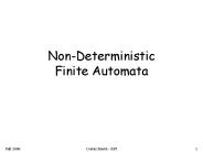 Non-Deterministic Finite Automata