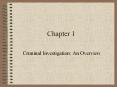 Criminal Investigation: An Overview PowerPoint PPT Presentation