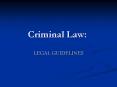 Criminal Law: PowerPoint PPT Presentation