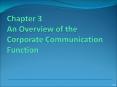 Chapter 3 An Overview of the Corporate Communication Function PowerPoint PPT Presentation