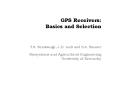 GPS Receivers: Basics and Selection PowerPoint PPT Presentation
