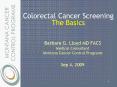 Colorectal Cancer Screening The Basics PowerPoint PPT Presentation