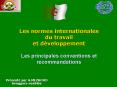Les normes internationales du travail et d PowerPoint PPT Presentation