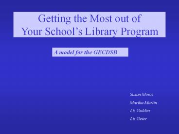 Getting the Most out of Your School